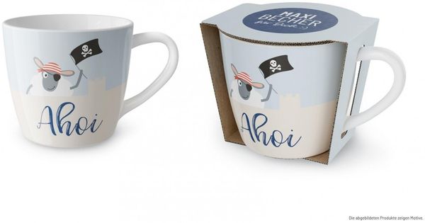 Kaffeetasse Tee Kaffee Tasse Maxi-Becher 0,4l Geschenk la vida "Schaf" 910854