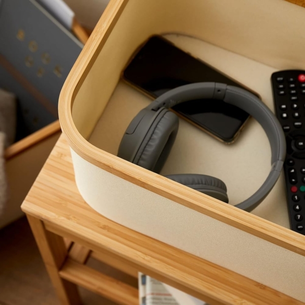 Lumaland Bambus-Aufbewahrungsbox rechteckig 3er-Set Taupe Bild 8