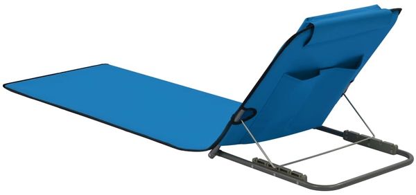 vidaXL Klappbare Strandmatte 2 Stk. Stahl und Stoff Blau 44327 Bild 4
