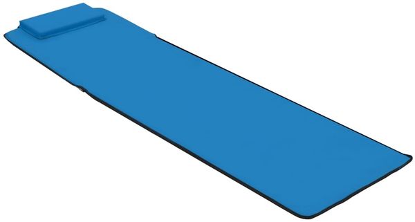 vidaXL Klappbare Strandmatte 2 Stk. Stahl und Stoff Blau 44327 Bild 7