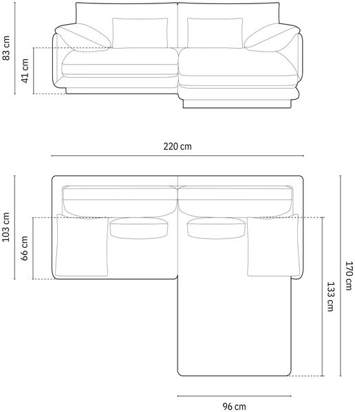 Micadoni Ecksofa Torino 3-Sitzer Rechts Samt Ecru Bild 6