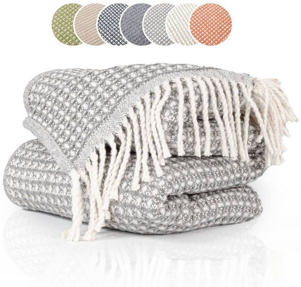 Plaid Kuscheldecke Tagesdecke hochwertige Reisedecke Wohndecke, ANRO, angenehm-weich