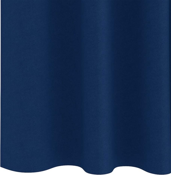 vidaXL Verdunkelungs-Vorhänge mit Ringen 2 pcs Dunkelblau 175 x 140 cm 4107474 Bild 5