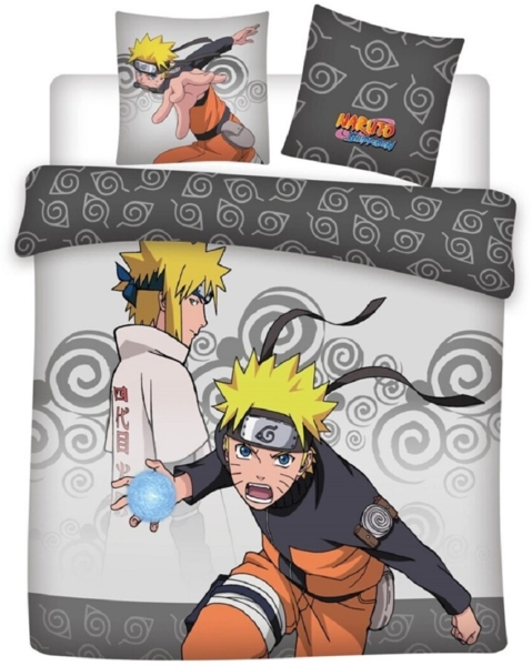 Naruto Bettwäsche 240x220 cm + 2 Kissenbezüge 65x65 cm Baumwolle