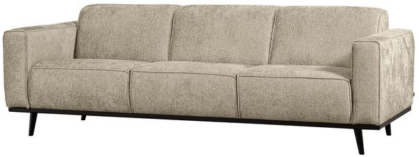 Sofa Statement aus Struktursamt, modern und bequem, creme Wheatfield, 230 cm Breite