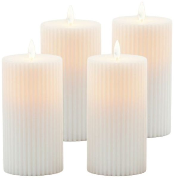 Relaxdays LED Kerzen 4er Set
