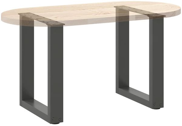 vidaXL Couchtischbeine U-Form 2 Stk. Anthrazit 28x(42-43) cm Stahl 4013150 Bild 8