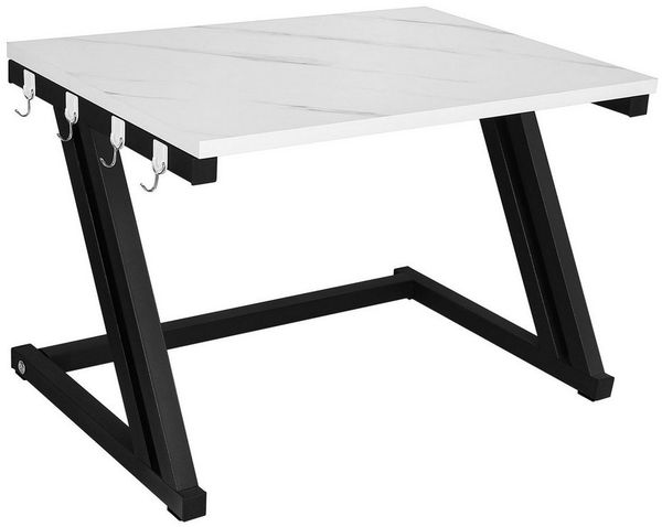 JEOBEST Regalelement Mikrowellenregal Organizer Küche, Mikrowellen Ständer Gewürzregale, 57x38x38cm, bis 30kg, Ohne Haken