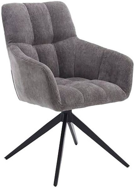 Home affaire Drehstuhl Nizza (Set, 2 St), Hochwertiger Stoff und robuster Metallfuß