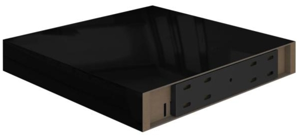 vidaXL Schweberegal Hochglanz-Schwarz 23x23,5x3,8 cm MDF 323760 Bild 6