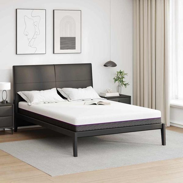 vidaXL Matratze Weiß und Grau 160 x 200 cm Jacquard-Stoff 4106331