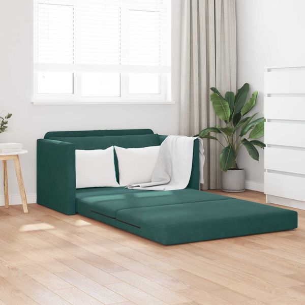 vidaXL Schlafsofa Dunkelgrün 124 x 71 x 78 cm Samt 4106704