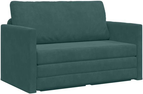 vidaXL Schlafsofa Dunkelgrün 124 x 71 x 78 cm Samt 4106704 Bild 2