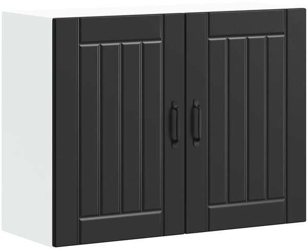 vidaXL Küchen-Hängeschrank Lucca Schwarz Holzwerkstoff 853828