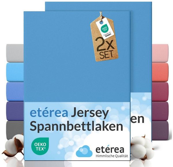 etérea Himmlische Qualität Spannbettlaken etérea Comfort Jersey 2er Set Spannbettlaken, Jersey, Gummizug: rundum, (2 Stück)