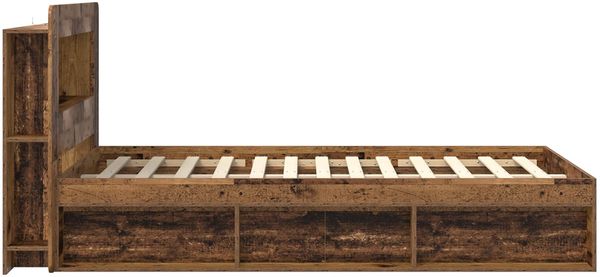 vidaXL Bettgestell mit Stauraum Altholz 120 x 200 cm Holzwerkstoff 3433474 Bild 4