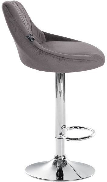 2er Set Barhocker Lazio Samt chrom Bild 5