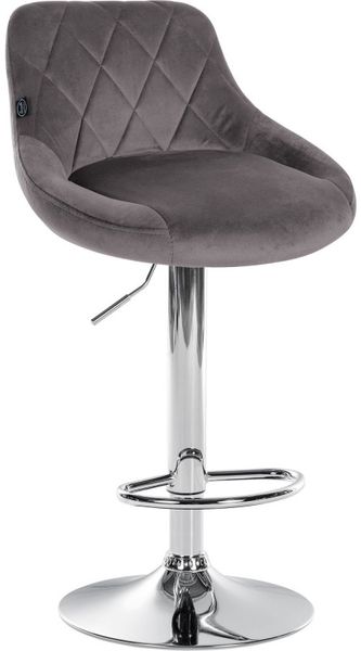 2er Set Barhocker Lazio Samt chrom Bild 3