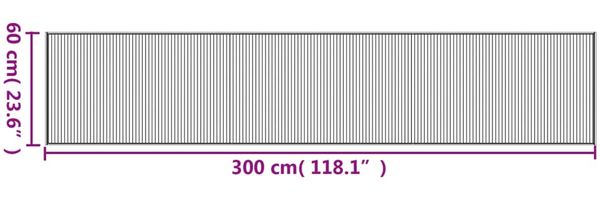 vidaXL Teppich Rechteckig Dunkelbraun 60x300 cm Bambus 376845 Bild 8