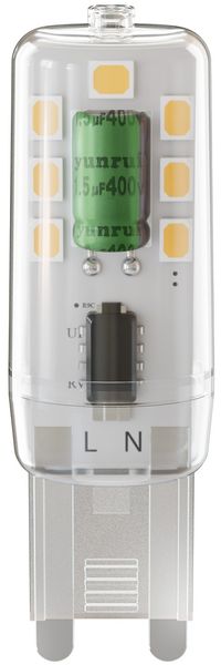 Forever Light LED Lampe G9 2.2W 200lm Kaltweiß 6000 K Energieklasse F