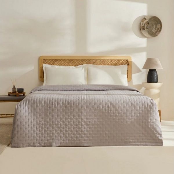 Karaca Home Tagesdecke Breezy Bettüberwurf Grau 230x240 cm