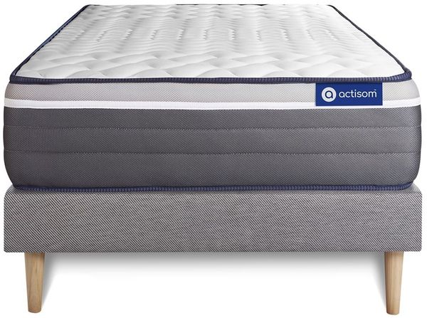 Actimemo plus matratze 80x190cm + Bettgestell mit lattenrost - Dicke : 26cm - Memory-schaum - H5