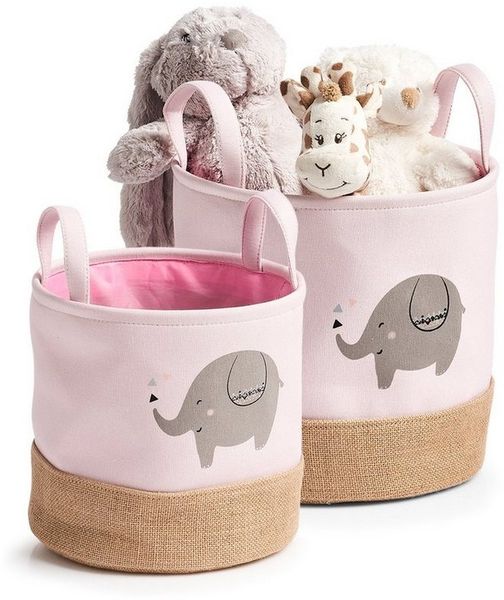 HTI-Living Aufbewahrungskorb Aufbewahrungskörbe Elefant 2er-Set (Set, 2 St, 2x Aufbewahrungskörbe), Spielzeugkorb Kinderzimmer