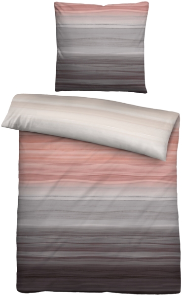 biberna Satin Bettwäsche 0614610 STREIFEN, gold, 1x 135x200 cm + 1x 80x80 cm