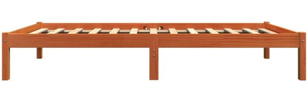 vidaXL Massivholzbett ohne Matratze Wachsbraun 75x190 cm Kiefernholz 844833 Bild 5