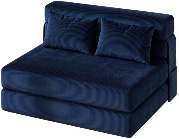 GarveeHome Klappbares Schlafsofa, 2-in-1-Schlafsessel mit Kissen, tragbare Liege für Wohn- und Schlafzimmer, ausziehbarer Zweisitzer zum Bett (182 x 71 x 15 cm)