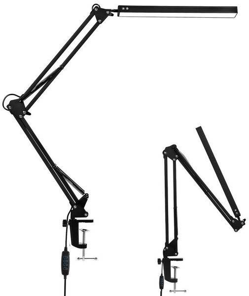 Clanmacy LED Tischleuchte LED Schreibtischlampe 3 Farbe Arbeitslampe Lampe Dimmbar 10W Bettlicht