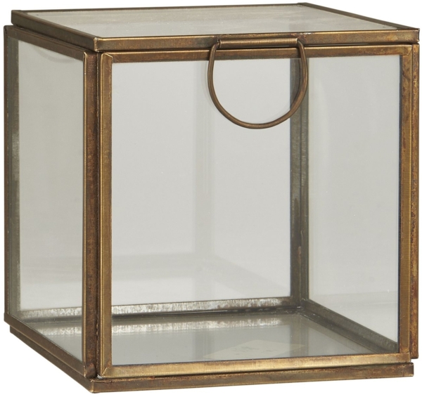 Ib Laursen Glasbox Utensilienbox Glas Schachtel Schatulle Dose Messing 08059-17