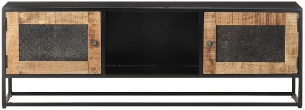 TV-Schrank, Lowboard TV 120x30x40 cm Raues Mangoholz d6251e