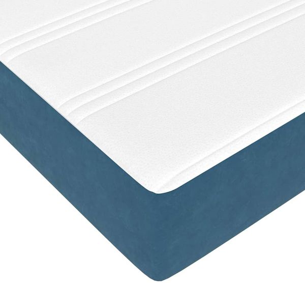 vidaXL Bettrahmen mit Matratze Blau 90 x 200 cm Stoff 3398351 Bild 9