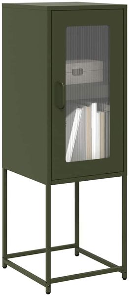 vidaXL Sideboard Olivgrün 36x39x107 cm Kaltgewalzter Stahl 853402