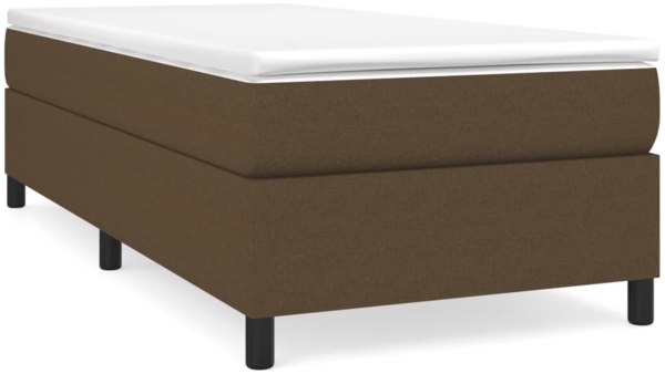 vidaXL Boxspringbett mit Matratze Dunkelbraun 90x200 cm Stoff 3144394
