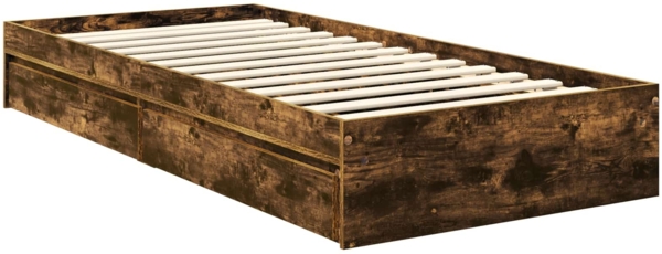vidaXL Aufbewahrungsbett Geräucherte Eiche 90x200 cm Holzwerkstoff 3410837 Bild 5
