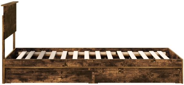 vidaXL Aufbewahrungsbett Geräucherte Eiche 90x200 cm Holzwerkstoff 3410837 Bild 8