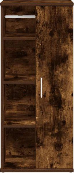 vidaXL Badezimmerschrank mit Rollenhalter Räuchereiche 39x22x90 cm 858528 Bild 4