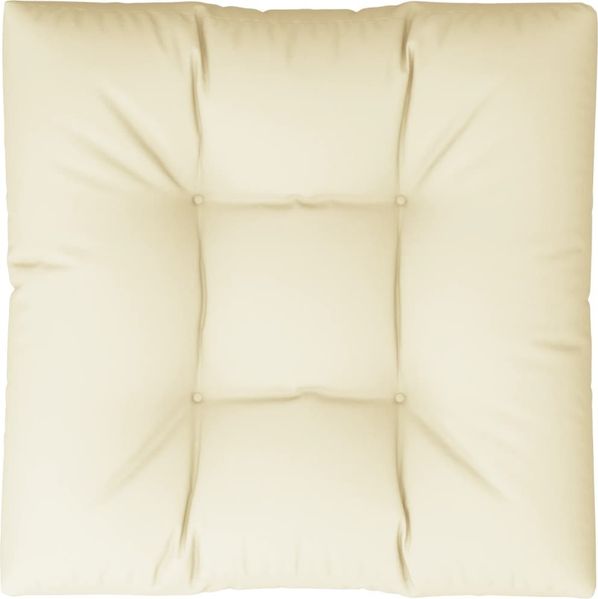 vidaXL Palettenkissen Creme 70x70x12 cm Stoff 360471 Bild 6