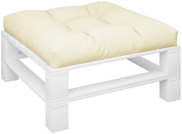 vidaXL Palettenkissen Creme 70x70x12 cm Stoff 360471 Bild 3