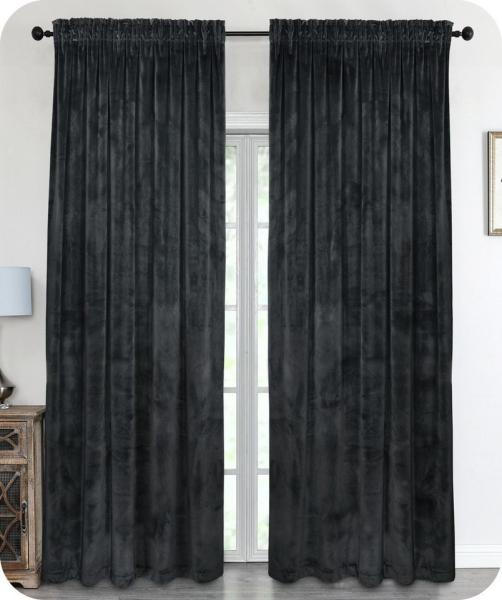 Beautex Verdunkelungsvorhang Samt Vorhang Kräuselband U-Band Gardine Velvet abdunkelnd (1 St), Hakenaufhängung, abdunkelnd