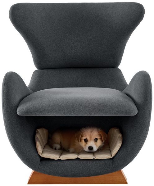 Fine Life Pro Stuhl Designer-Loungesessel im Walhai Look haustierfreundlicher Loungesessel