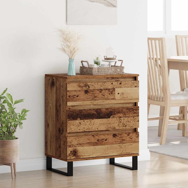 vidaXL Sideboard mit Schubladen Altholz 60 x 35 x 70 cm Holzwerkstoff 881953