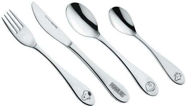 Geda Labels GmbH Kinderbesteck Snoopy Kids (4-tlg), 1 Personen, Edelstahl, Edelstahl poliert Bild 2