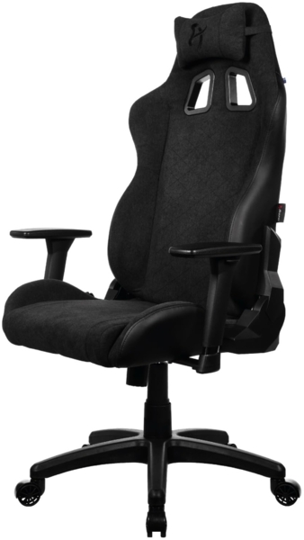 Arozzi Avanti Soft Fabric Gaming-Stuhl, Pure Black Schwarz