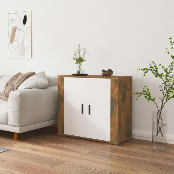 vidaXL Sideboard Räuchereiche 80x33x70 cm Holzwerkstoff 816565