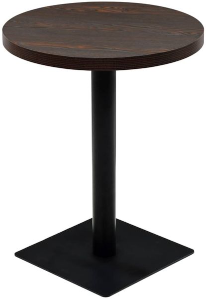Bistrotisch MARV Rund 60x75 cm Dunkle Esche | Esstisch kleiner Tisch Cafe Gartentisch Balkontisch Outdoortisch