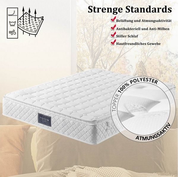 Taschenfederkernmatratze 25cm hohe 7 Zonen Kaltschaum Matratze, Furnishings Home, 25 cm hoch, (Set)