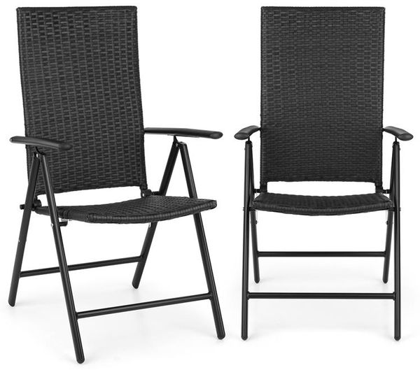 Estoril Gartenstuhl Polyrattan Aluminium 8-Stufen klappbar braun Braun